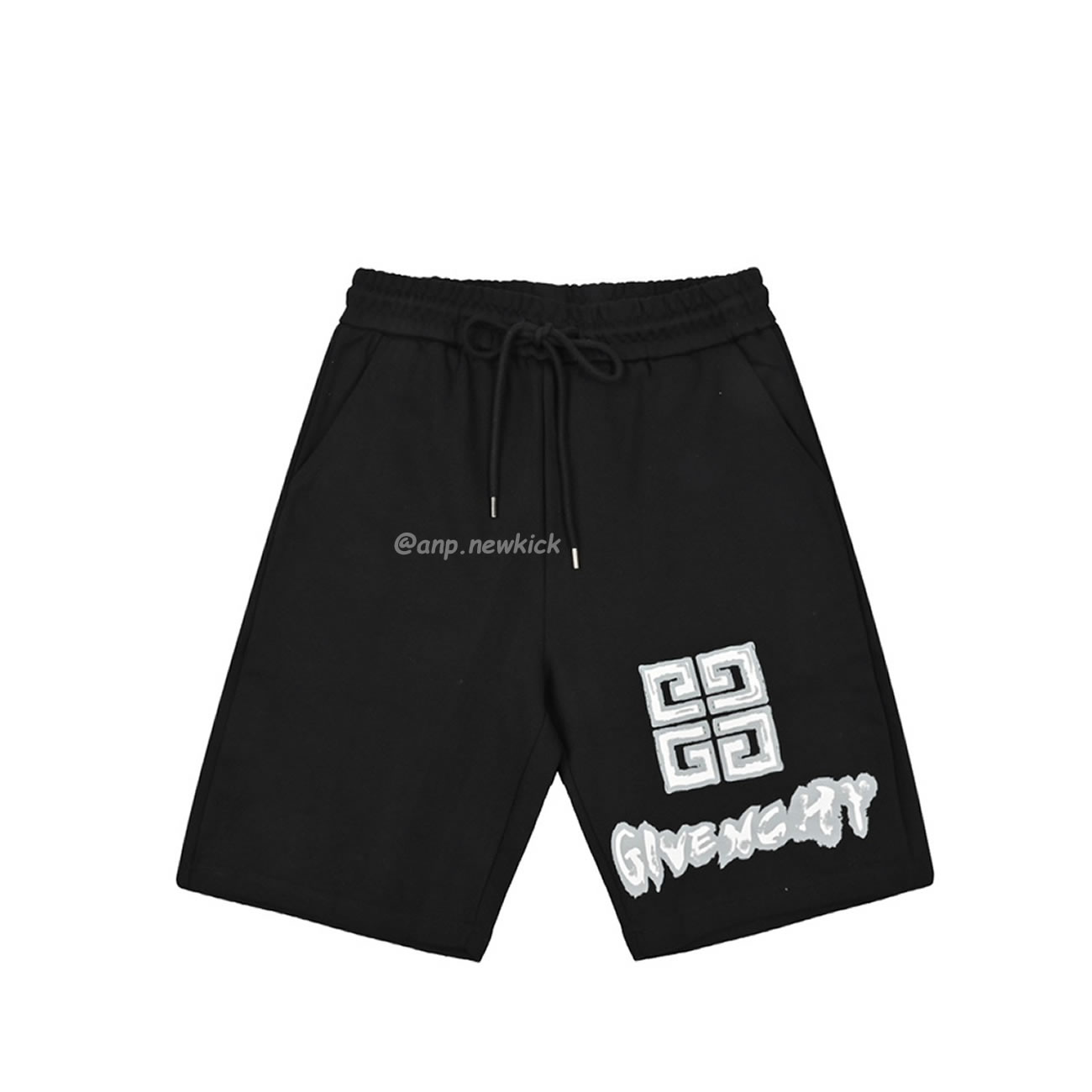 Givenchy 24ss Hand Drawn Logo Checkered Shorts (1) - newkick.cc